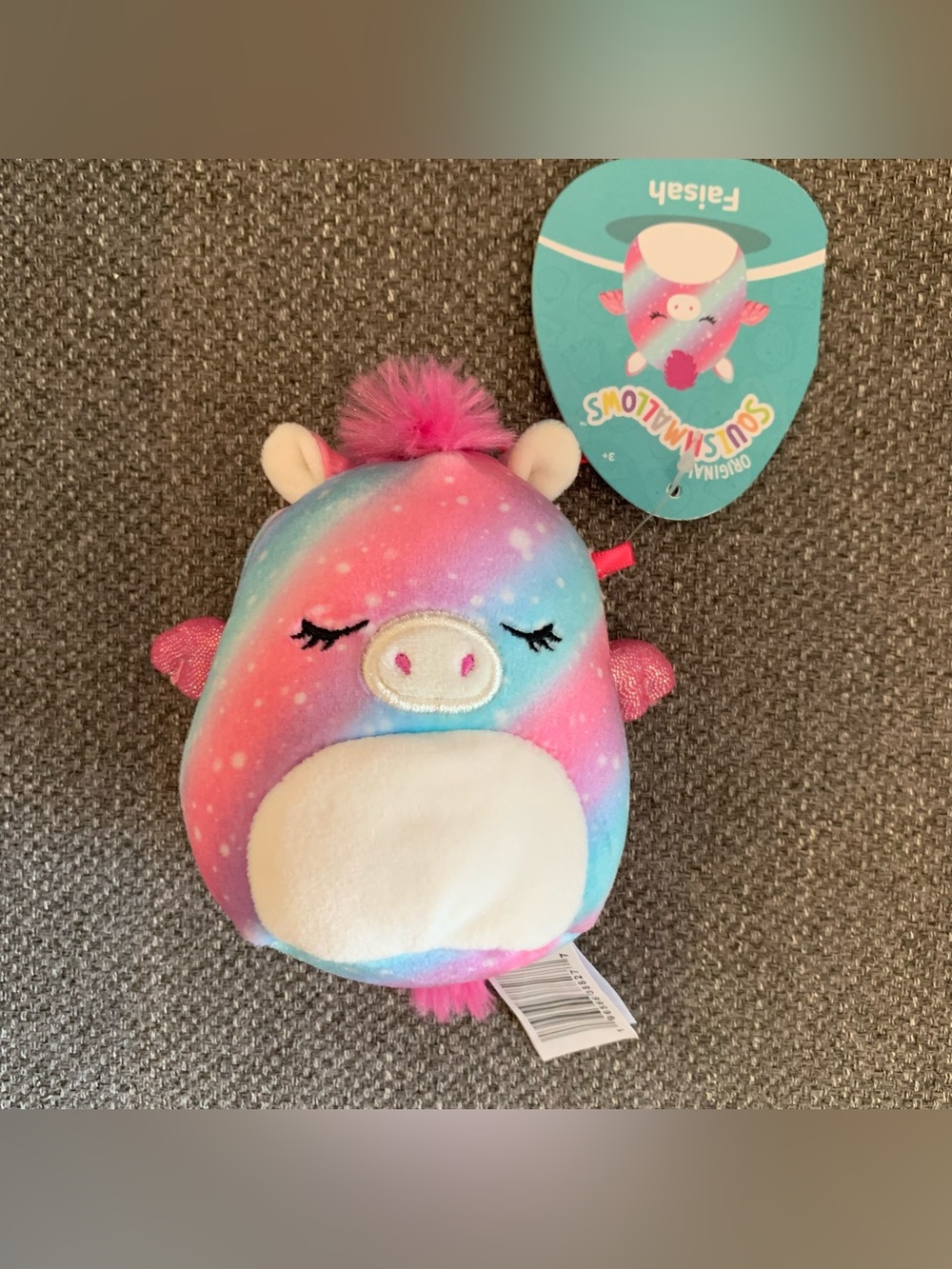 BNWT Squishmallows Faisah the Pegasus Plush Keychain Ornament